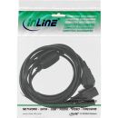 InLine® Netz-Y-Kabel, 1x Schutzkontakt ST / 3x Kaltgeräte ST, Ver. 1 (2m+1/2/3m)