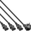 InLine® Netz-Y-Kabel, 1x Schutzkontaktstecker zu 3x...