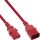 55er Bulk-Pack InLine® Kaltgeräteverlängerung, C13 auf C14, rot, 1m